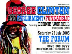 GEORGE CLINTON London Forum 23rd July 2005 Music Poster