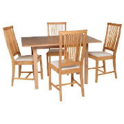 Console Dining Table & 4 Windsor Chairs,