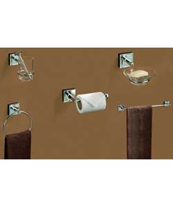 Mirrored 5 Pc Wall Mounted Acc