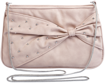 stud and bow evening bag