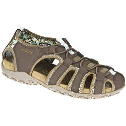 Geox Female D Strel Textile/Other Upper Leather/Textile Lining Casual in Beige, Brown