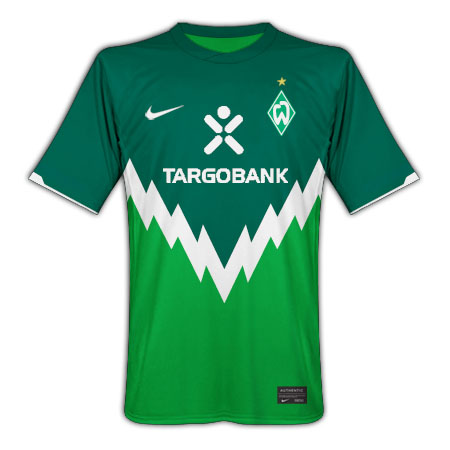 German teams Nike 2010-11 Werder Bremen Nike Home Football Shirt