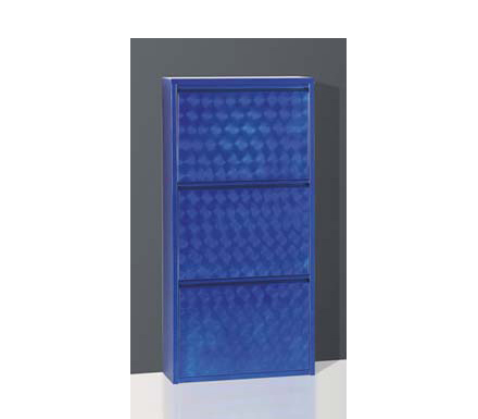 Adena 3 Drawer Shoe Cabinet in Blue