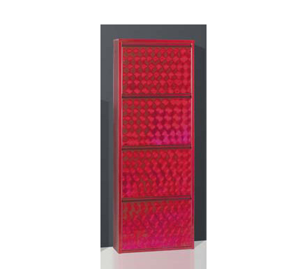 Adena 4 Drawer Shoe Cabinet in Red