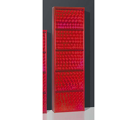 Adena 5 Drawer Shoe Cabinet in Red