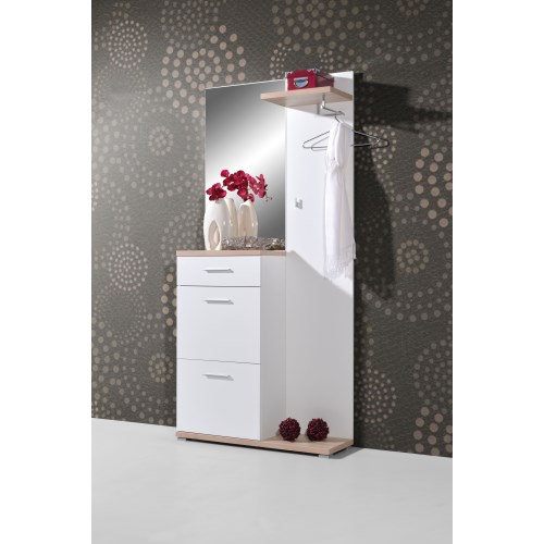 Germania Compact Wardrobe in White and Oak