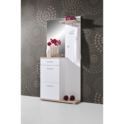 Germania Compact Wardrobe in White and Oak