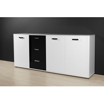 Germania Gyras Large Sideboard in White and Black High