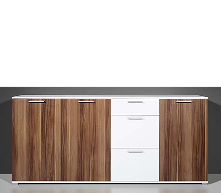 Germania Lola Sideboard in Walnut and White