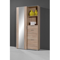 Germania Prime Mirrored Wardrobe with Drawers in Dark Oak