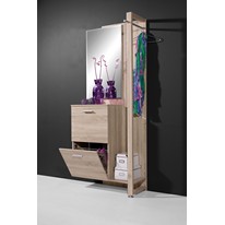 Germania Prime Open Wardrobe in Dark Oak