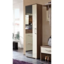 Germania Reve Single Mirrored Wardrobe in Dark Oak and