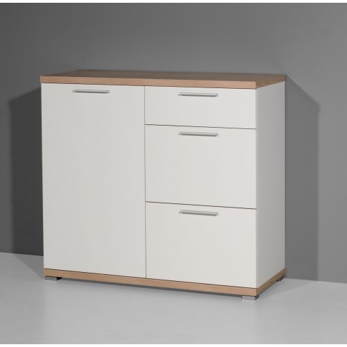Top Chest of Drawers in White and Oak