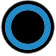 G.I. Blue Circle Button Badges