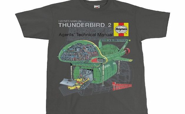 Gerry Andersons Thunderbirds Thunderbird 2 Haynes Adults T-Shirt (Large (L))