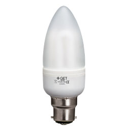 GET Energy Saver Bulbs Candle 7w BC