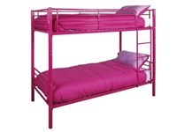 Florida Pink 3 Single Pink Metal Bunk Bed