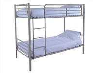 Florida Silver 3 Single Silver Metal Bunk Bed