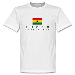 Black Stars Flag T-shirt - White