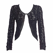 Gharani Strok Black crochet cardigan