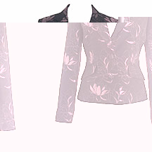 Gharani Strok Black embroidered flower jacket