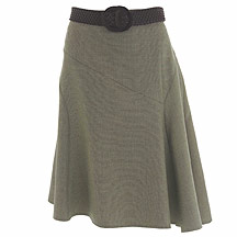 Light brown belted skirt