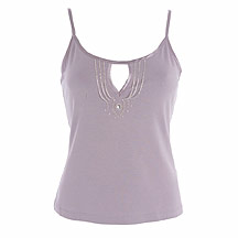 Gharani Strok Lilac embellished jersey camisole