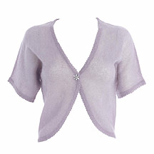 Gharani Strok Lilac mohair mix shrug