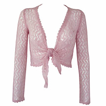 Gharani Strok Pink mohair blend cropped cardigan