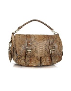 Ghibli Brown Python Messenger Bag