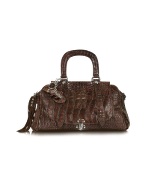 Ghibli Double Handle Crocodile and Python Satchel Bag