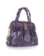 Purple Python Skin Compact Tote Bag