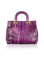 Purple Python Tote Bag