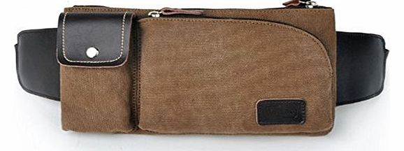 Ghope New Style Waist Bag / Belt Wallet/ Bum Bag Travel pouch pack adjustable belt Men -canvas