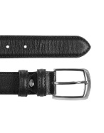 Men` Black Extra-Long Genuine Leather Belt