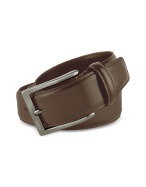 Gianfranco Ferre Men` Dark Brown Smooth Italian Leather Signature Belt