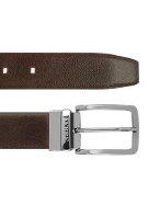 Gianfranco Ferre Men` Reversible Black/Dark Brown Genuine Leather Belt