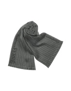 Gianfranco Ferre Signature Lines Wool Long Scarf
