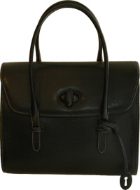 Gianfranco Lotti black leather handbag