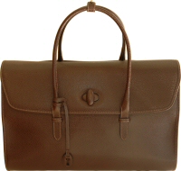 Gianfranco Lotti large brown leather handbag