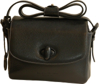 Gianfranco Lotti small black leather shoulder bag