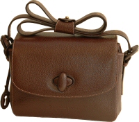 small brown leather shoulder bag