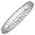 Gianni Versace Saffo - White Gold Greca Bracelet