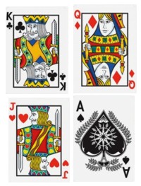 Casino Cards Cut-Out - Pack of 4