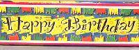 Giant Giant Happy Birthday banner - Chalk - 72"x18"