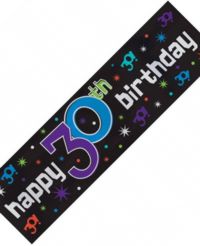 Metallic Sign Banner - 30th Party Continues