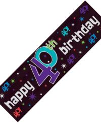 Giant Metallic Sign Banner - 40th Party Continues