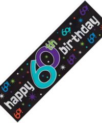 Giant Metallic Sign Banner - 60th Party Continues