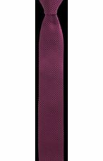 Gibson Burgundy Knitted Tie NS Burgundy