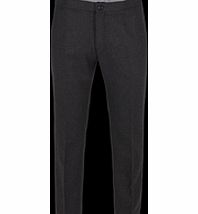 Gibson Charcoal Plain Front Tailored Trouser 30R